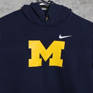 Michigan Wolverines Nike Hoodie Mens Large Navy Blue College NCAA Fleece